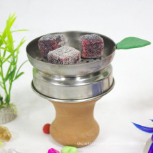 glass smoke pipe chicha nargile hookah coals holder with tobacco bowl